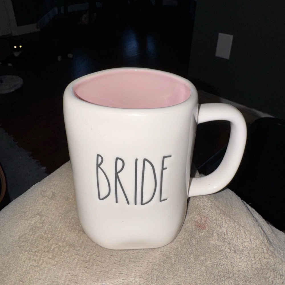 White and Pink Bride Mug